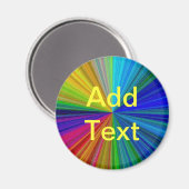 Rainboogkleuren Citaat toevoegen Magneet (Voorkant / Achterkant)