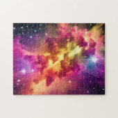 Rainboogkleuren Cosmic Nebula Space in universum Legpuzzel (Horizontaal)