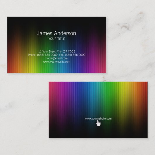 Rainboogkleuren Creatief visitekaartje (Voorkant / Achterkant)