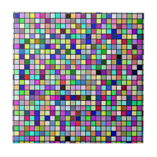 Rainboogkleuren en pastels vierkant tegelpatroon tegeltje