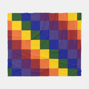 Rainboogkleuren, gebarsten patroon fleece deken
