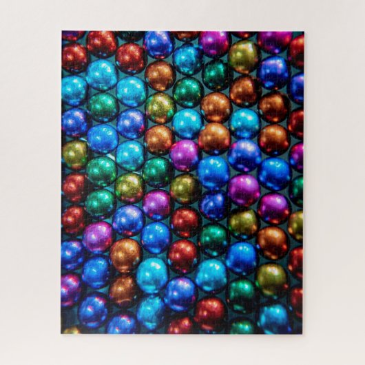 Rainboogkleuren geometrische cirkels uitdagend legpuzzel (Verticaal)