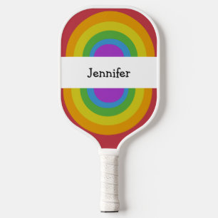Rainboogkleuren, gepersonaliseerd pickleball paddle