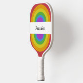 Rainboogkleuren, gepersonaliseerd pickleball paddle (Links)