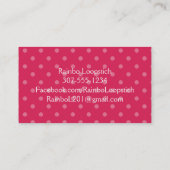 Rainboogkleuren haakhaakwerk visitekaartje (Achterkant)