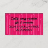 Rainboogkleuren haakhaakwerk visitekaartje (Achterkant)