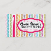 Rainboogkleuren haakhaakwerk visitekaartje (Voorkant)