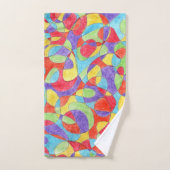 Rainboogkleuren Handtekening Crayon Doodle Pattern Bad Handdoek (Handdoek)