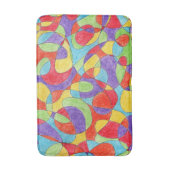Rainboogkleuren Handtekening Crayon Doodle Pattern Badmat (Voorkant Verticaal)