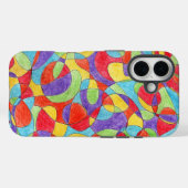 Rainboogkleuren Handtekening Crayon Doodle Pattern Case-Mate iPhone Case (Achterkant (horizontaal))