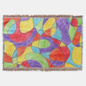 Rainboogkleuren Handtekening Crayon Doodle Pattern Deken (Voorkant)