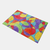 Rainboogkleuren Handtekening Crayon Doodle Pattern Deurmat (Schuin)