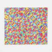 Rainboogkleuren Handtekening Crayon Doodle Pattern Fleece Deken (Voorkant (Horizontaal))