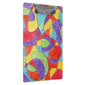 Rainboogkleuren Handtekening Crayon Doodle Pattern Klembord (Rechts)