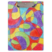 Rainboogkleuren Handtekening Crayon Doodle Pattern Klembord (Voorkant)