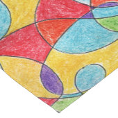 Rainboogkleuren Handtekening Crayon Doodle Pattern Korte Tafelloper (Hoek)