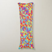 Rainboogkleuren Handtekening Crayon Doodle Pattern Lichaamskussen (Voorkant Verticaal)