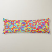 Rainboogkleuren Handtekening Crayon Doodle Pattern Lichaamskussen (Voorkant)