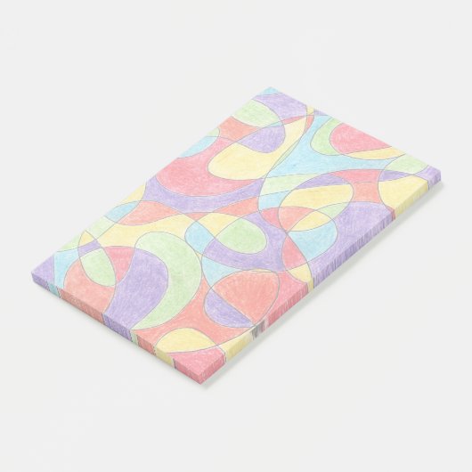 Rainboogkleuren Handtekening Crayon Doodle Pattern Post-it® Notes (Schuin)
