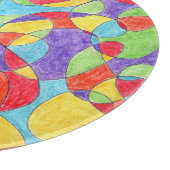 Rainboogkleuren Handtekening Crayon Doodle Pattern Snijplank (Hoek)