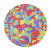 Rainboogkleuren Handtekening Crayon Doodle Pattern Snijplank (Voorkant)