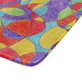 Rainboogkleuren Handtekening Crayon Doodle Pattern Snijplank (Hoek)