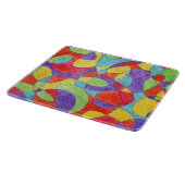 Rainboogkleuren Handtekening Crayon Doodle Pattern Snijplank (Hoek)