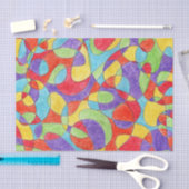 Rainboogkleuren Handtekening Crayon Doodle Pattern Tissuepapier (Craft)