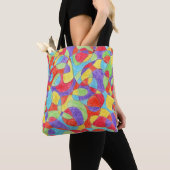 Rainboogkleuren Handtekening Crayon Doodle Pattern Tote Bag (Dichtbij)