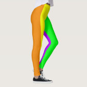 Rainboogkleuren, heldere, gelukkige strepen leggings (Rechts)