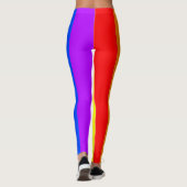 Rainboogkleuren, heldere, gelukkige strepen leggings (Achterkant)