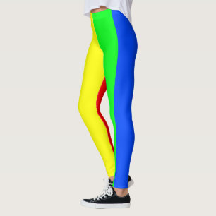 Rainboogkleuren, heldere, gelukkige strepen leggings