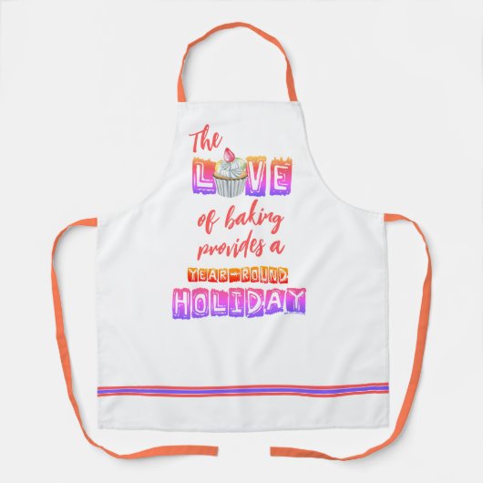 Rainboogkleuren jaar-rondom kookliefdesfeestdag schort (Voorkant)