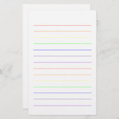 Rainboogkleuren Kleurrijke  Cute Plain Colorful Briefpapier (Voorkant / Achterkant)