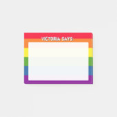 Rainboogkleuren met aangepaste tekst post-it® notes (Voorkant)