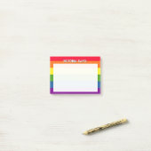 Rainboogkleuren met aangepaste tekst post-it® notes (Op bureau)