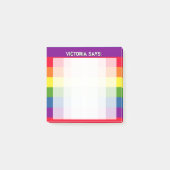 Rainboogkleuren met aangepaste tekst post-it® notes (Voorkant)