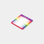 Rainboogkleuren met aangepaste tekst post-it® notes (Schuin)
