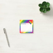 Rainboogkleuren met vlag en aangepaste tekst post-it® notes (Kantoor)