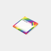 Rainboogkleuren met vlag en aangepaste tekst post-it® notes (Schuin)