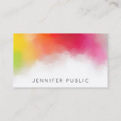 Rainboogkleuren Moderne kleurrijke Abstracte elega Visitekaartje (Voorkant)