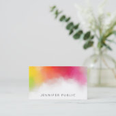 Rainboogkleuren Moderne kleurrijke Abstracte elega Visitekaartje (Staand voorkant)