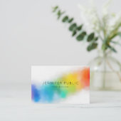 Rainboogkleuren Moderne kleurrijke Abstracte elega Visitekaartje (Staand voorkant)