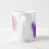 Rainboogkleuren Moderne, kleurrijke Abstracte kuns Grote Koffiekop (Achterkant)