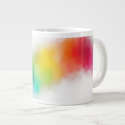 Rainboogkleuren Moderne, kleurrijke Abstracte kuns Grote Koffiekop (Voorkant rechts)