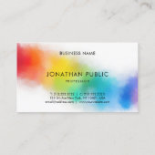 Rainboogkleuren Moderne, kleurrijke Abstracte kuns Visitekaartje (Achterkant)