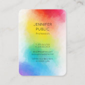 Rainboogkleuren Moderne Sjabloon elegant kleurrijk Visitekaartje (Achterkant)