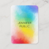 Rainboogkleuren Moderne Sjabloon elegant kleurrijk Visitekaartje (Voorkant)