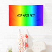 Rainboogkleuren Naam of tekst toevoegen Spandoek (Insitu)