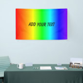 Rainboogkleuren Naam of tekst toevoegen Spandoek (Beurs)